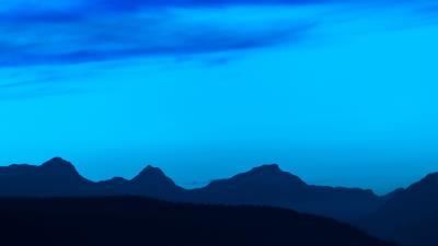 Mountains sky horizon 4k wallpaper