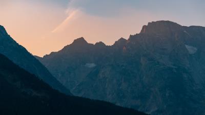 Mountains slope forest picture 4k wallpaper