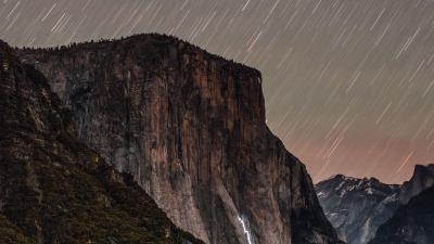 Mountain starry sky stars 4k wallpaper