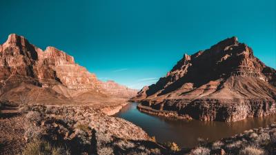 Mountain valley river 4k wallpaper