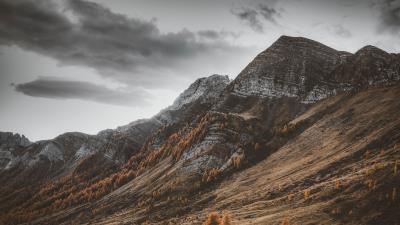 Mountains slopes trees image 4k wallpaper