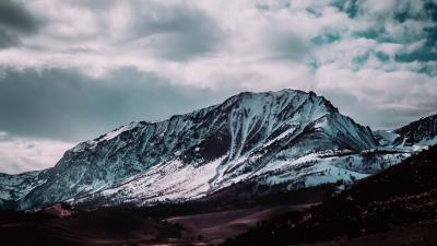 Mountains snow covered peaks 4k wallpaper