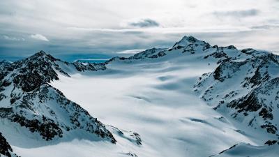 Mountains snow peaks image 4k wallpaper