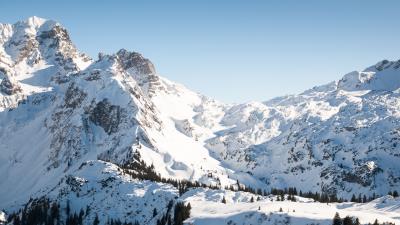 Mountains snow snowy wall 4k wallpaper