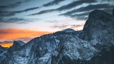 Mountains snow snowy 4k wallpaper