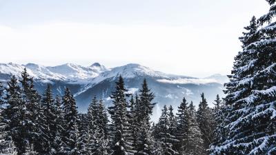 Mountains snow winter image 4k wallpaper