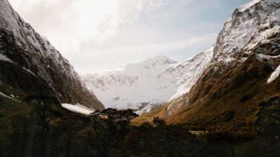 Mountains valley landscape 4k wallpaper
