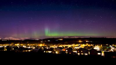 Northern lights aurora starry sky h 4k wallpaper