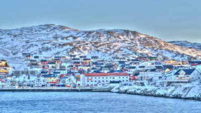 Norway coast sea scandinavia harbor 4k wallpaper