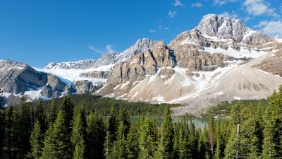 Parks canada mountain landscape rock banff 4k wallpaper