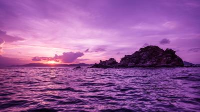 Pelican Island Sunset British Virgin Islands 4k wallpaper