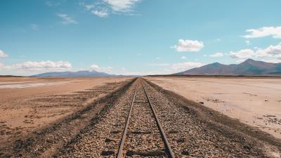 Railway skyline sky 4k wallpaper