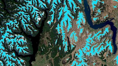 River relief mountains 4k wallpaper