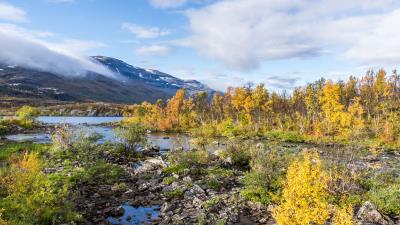 River stones mountain 4k wallpaper