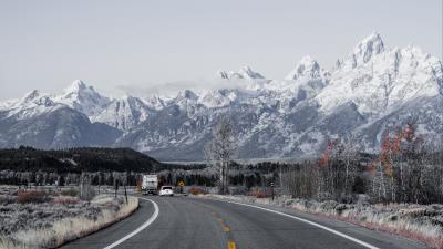 Road asphalt mountains image 4k wallpaper