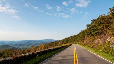 Road asphalt nature 4k wallpaper