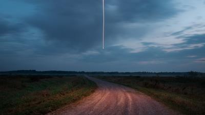 Road distance glow 4k wallpaper