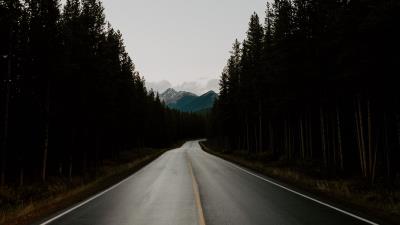 Road distance mountains image 4k wallpaper