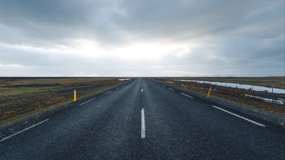 Road horizon sky 4k wallpaper