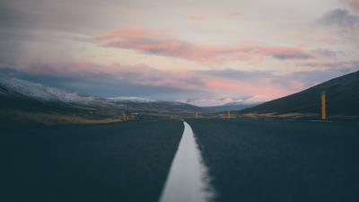 Road landscape asphalt 4k wallpaper