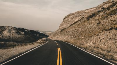 Road marking highway 4k wallpaper