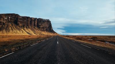 Road marking hill 4k wallpaper