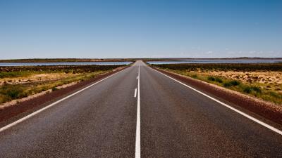 Road marking route asphalt 4k wallpaper