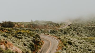 Road marking winding 4k wallpaper