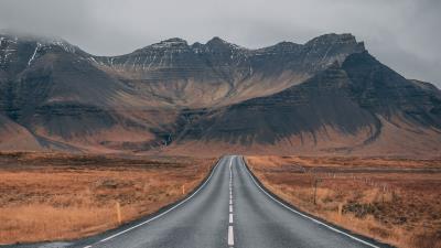 Road mountains marking e 4k wallpaper