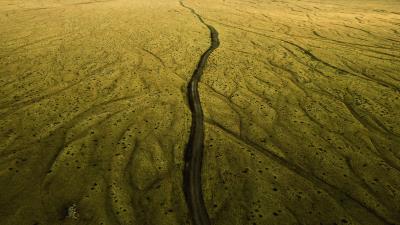Road relief aerial view 4k wallpaper