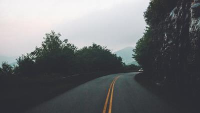 Road turn markup 4k wallpaper