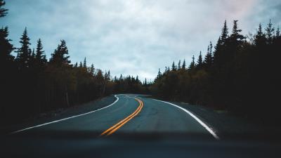 Road winding marking 4k wallpaper