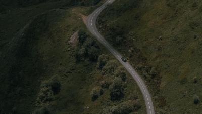 Road winding trees image 4k wallpaper