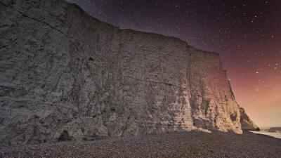 Rock cliff coast 4k wallpaper