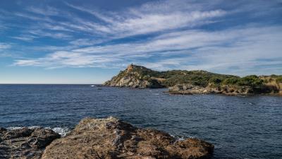 Rock cliff sea image 4k wallpaper