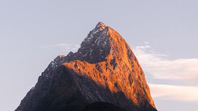 Rock peak mountains g 4k wallpaper