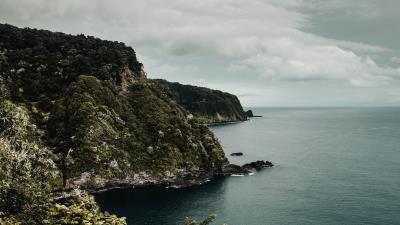 Rocks cliff sea image 4k wallpaper