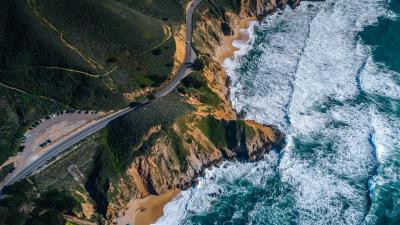 Rocks expensive aerial view 4k wallpaper