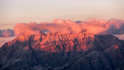 Rocks mountains clouds image 4k wallpaper