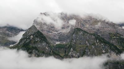 Rocks mountains mist pinnacles 4k wallpaper