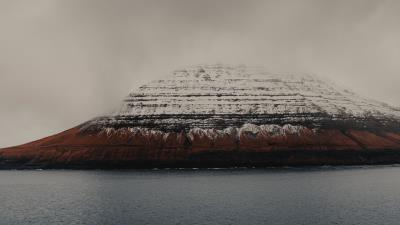 Rock snow snowy 4k wallpaper