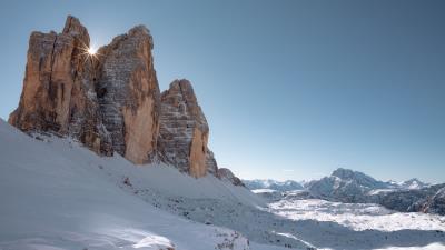 Rocks mountains snow f 4k wallpaper