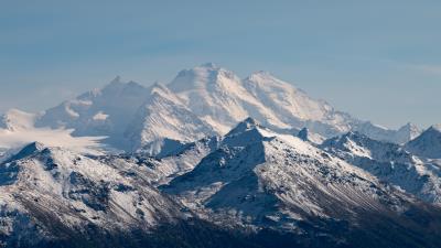 Rocks mountains snow image 4k wallpaper