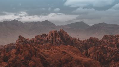 Rocks sandstone mountains 4k wallpaper