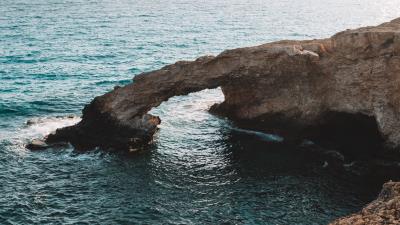 Rocks sea coast f 4k wallpaper