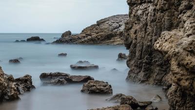 Rocks stones horizon image 4k wallpaper