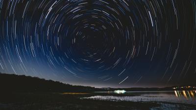 Rotation starry sky night glitter 4k wallpaper