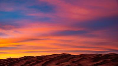 Sand desert sunset 4k wallpaper
