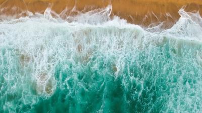 Sea beach aerial view image 4k wallpaper