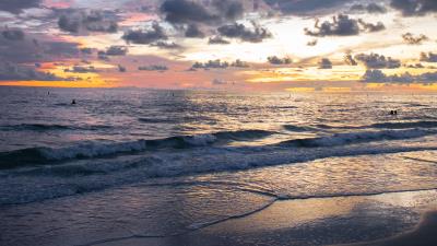 Sea beach waves 4k wallpaper